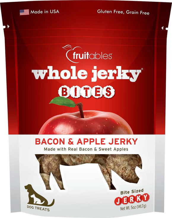 Fruitables Whole Jerky Bites Bacon & Apple Dog Treats (5 oz)