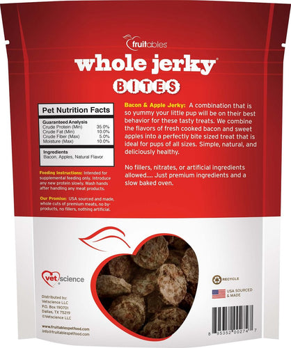 Fruitables Whole Jerky Bites Bacon & Apple Dog Treats (5 oz)