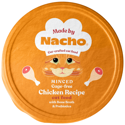 Made By Nacho Minced Cage-Free Chicken Recipe with Bone Broth Cat Food (2.5 oz Cup - 10 Pack)