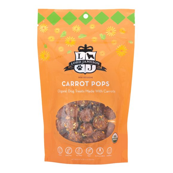 Lord Jameson Carrot Pops Organic Dog Treats (6 oz)