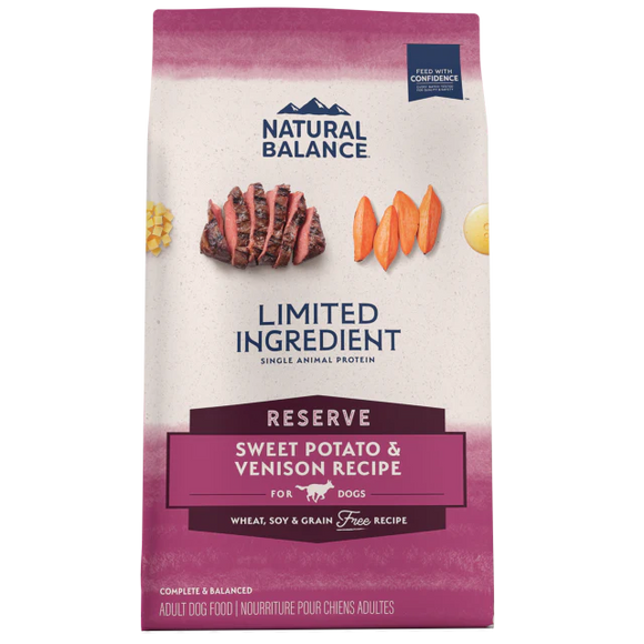 Natural Balance Limited Ingredient Reserve Grain Free Sweet Potato & Venison Recipe Dry Dog Food