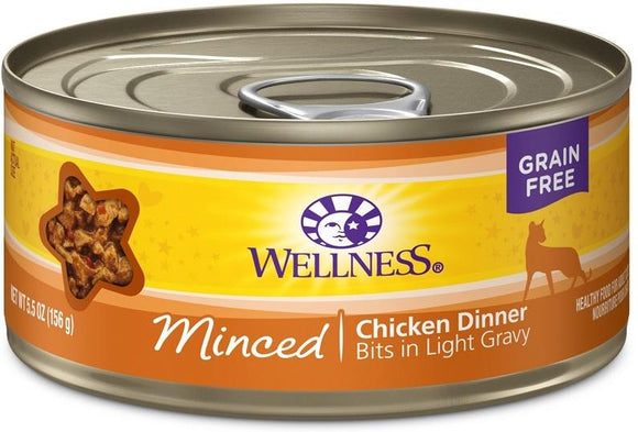 Wellness Grain Free Natural Minced Chicken Dinner Wet Canned Cat Food