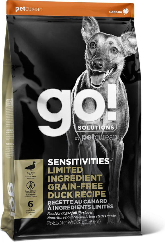 Petcurean GO! Solutions Sensitivies Grain Free Duck Recipe Dry Dog Food