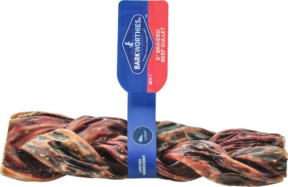 Barkworthies Braided Beef Gullet Dog Chew