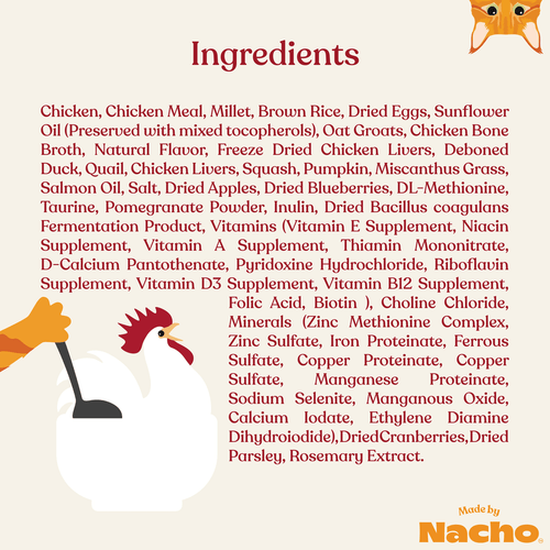 Made By Nacho Chicken, Duck, & Quail Kibble Recipe Cat Food