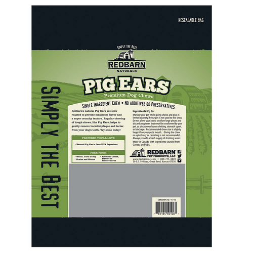 Redbarn Pig Ears Natural (100 Count)