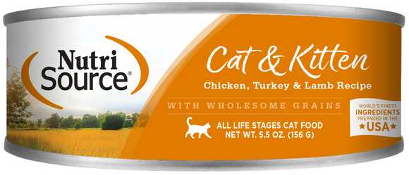 NutriSource® Cat & Kitten Chicken, Turkey & Lamb Formula Healthy Wet Cat Food