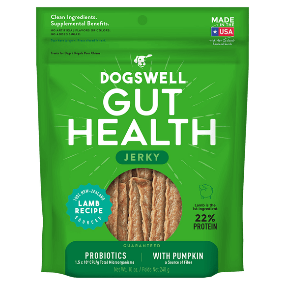 Dogswell Gut Health Jerky Treats Lamb (10 oz)