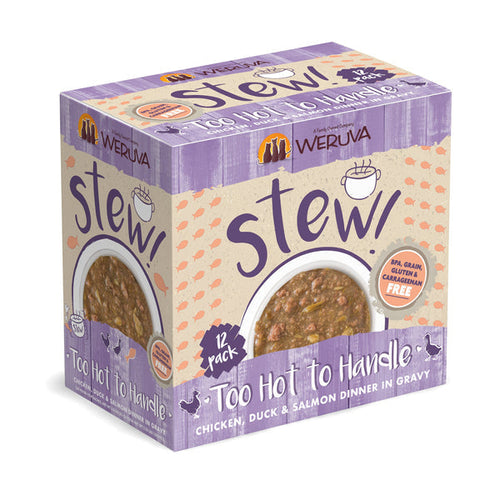 Weruva Cat Stew!  Too Hot to Handle Chicken, Duck & Salmon Dinner in Gravy (3.0 Oz - 12pk)