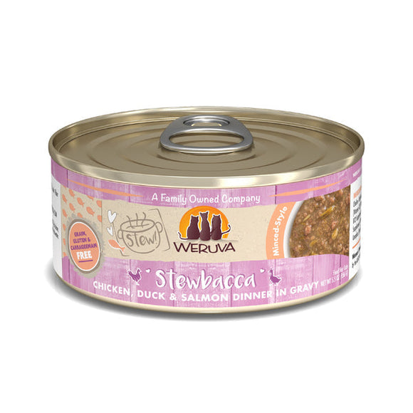 Weruva Cat Stew!  Stewbacca Chicken, Duck & Salmon Dinner in Gravy (5.5 oz - 8pk)