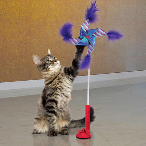 Kong Connects Teaser Pinwheel Cat Toy (Purple)