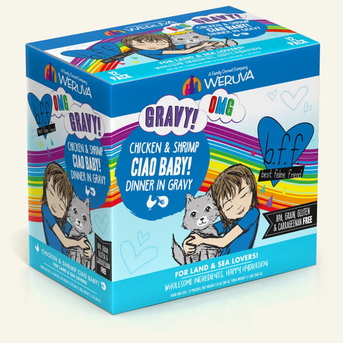 Weruva BFF Oh My Gravy Ciao Baby Grain Free Chicken and Shrimp in Gravy Cat Food Pouches (2.8-oz, single)