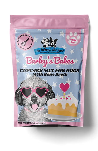 The Bear & The Rat Barley's Bakes Cupcake Mix Bone Broth Flavor for Dogs