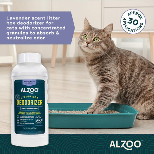 Alzoo Mineral-Based Cat litter Deodorizer – Fresh Lavender (26 oz)
