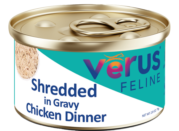 VēRUS Feline Shredded in Gravy Chicken Dinner