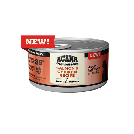ACANA Premium Pâté Salmon & Chicken Recipe in Bone Broth Wet Cat Food (3 Oz Single)