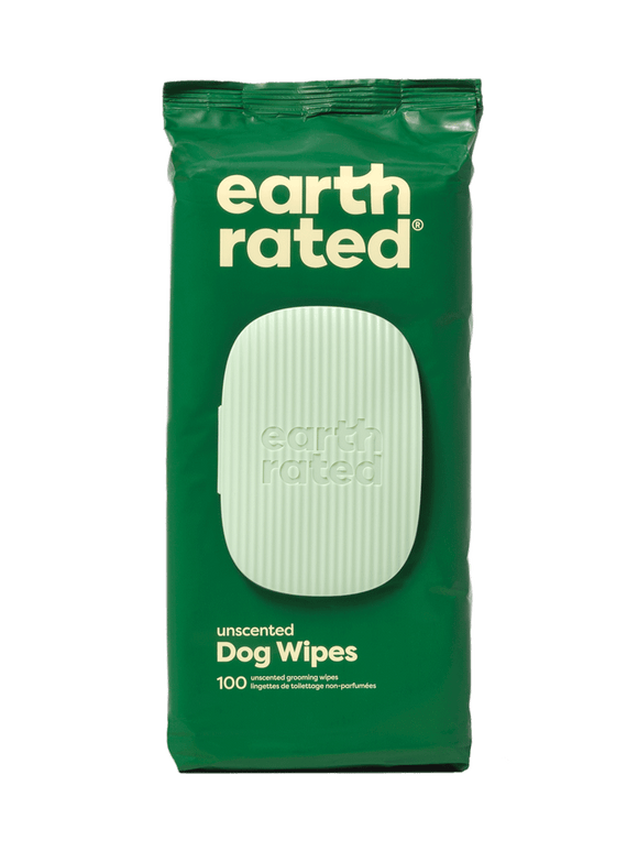 Earth Rated Plant-Based Dog Grooming Wipes (60 Wipes (1 Pack))