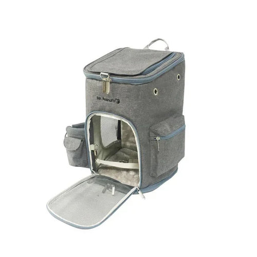 Mr. Peanut's Mr. Peanut's Vancouver Series Backpack Pet Carrier for Smaller Cats and Dogs (Platinum Gray)