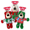 KONG Christmas Holiday Wild Knots Bear Dog Toy (Small/Medium)