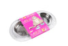 Messy Mutts Double Silicone Cat Feeder with Stainless Saucer Shaped Bowl