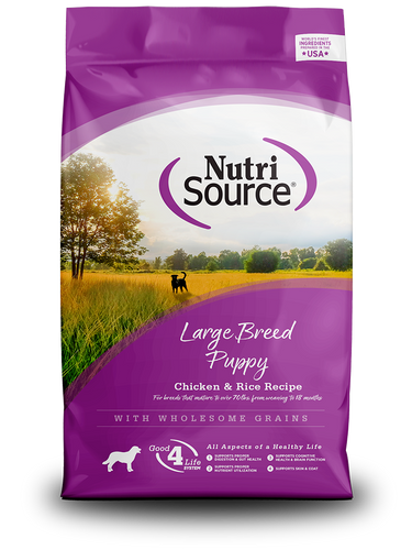 NutriSource® Large Breed Grain Inclusive Puppy Recipe with Chicken & Rice Dry Dog Food (15 Lb)