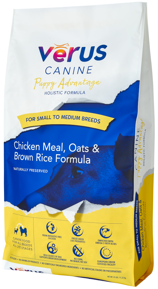 VēRUS Puppy Advantage Chicken Meal, Oats & Brown Rice Holistic Formula