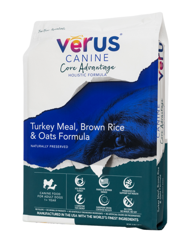 VēRUS Canine Core Advantage Turkey Meal, Brown Rice & Oats Holistic Formula Dog Food