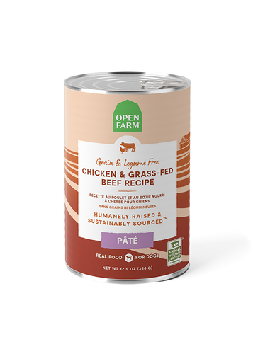 Open Farm Chicken & Grass-Fed Beef Pâté for Dogs (12.5 oz)