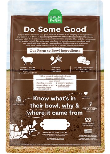 Open Farm Pasture-Raised Lamb Grain-Free Dry Dog Food (4 lb)