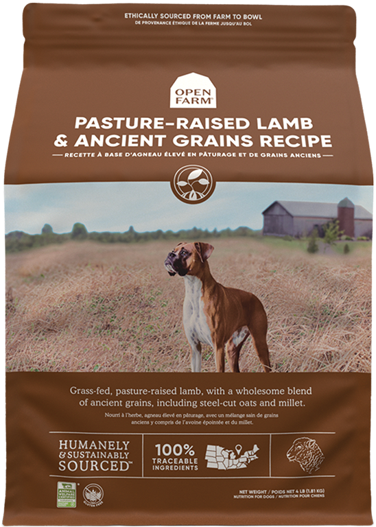 Open Farm Pasture-Raised Lamb & Ancient Grains Dry Dog Food (4-lbs)