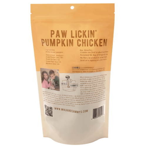 Mika & Sammy's Paw Lickin' Pumpkin Chicken Dog Treats