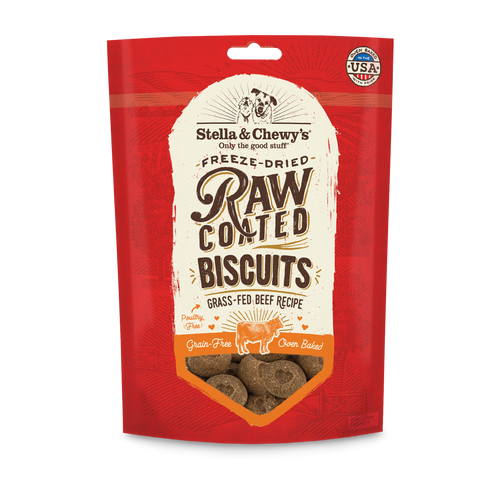 Stella & Chewy's Raw Coated Biscuits Grass Fed Beef Recipe Dog Treats (9.0-oz)