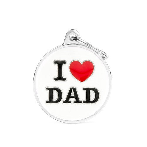 MyFamily Charms Big I Love Dad ID Tag