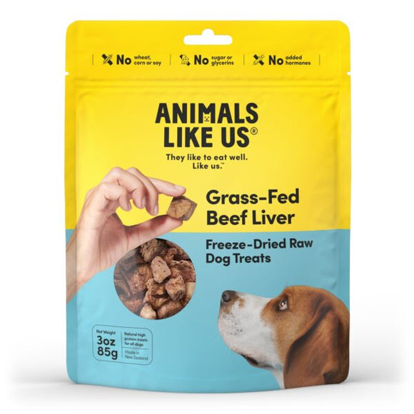 Animals Like Us Dog Treats Grass-Fed Beef Liver (3 oz)