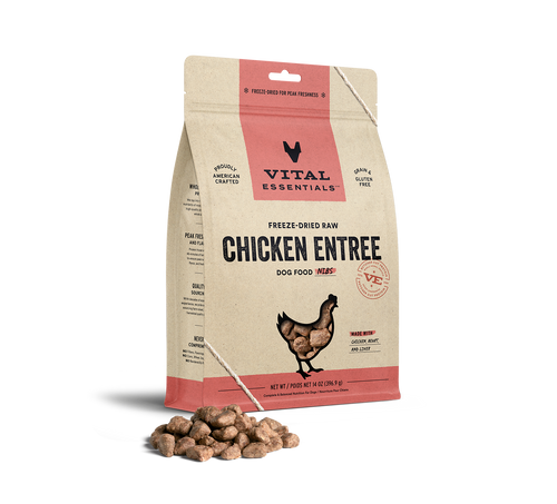 Vital Essentials Freeze-Dried Raw Chicken Entrée Nibs Dog Food