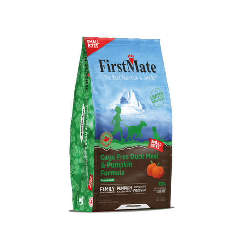 FirstMate Pet Foods Cage Free Duck Meal & Pumpkin Formula Small Bites Dry Dog Food (4 LB)