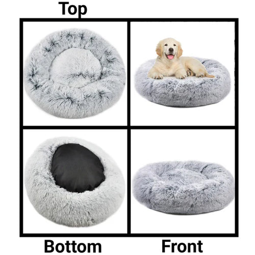 Mr. Peanut's 23 OrthoPlush® Pet Bed (Gray Two Tone)