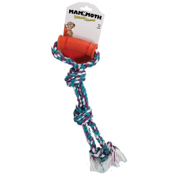 MAMMOTH FLOSSY CHEW TWIN TUG W/RUBBER HANDLE