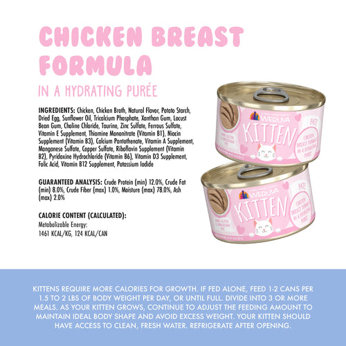 Weruva Kitten, Chicken Breast Formula in a Hydrating Purée
