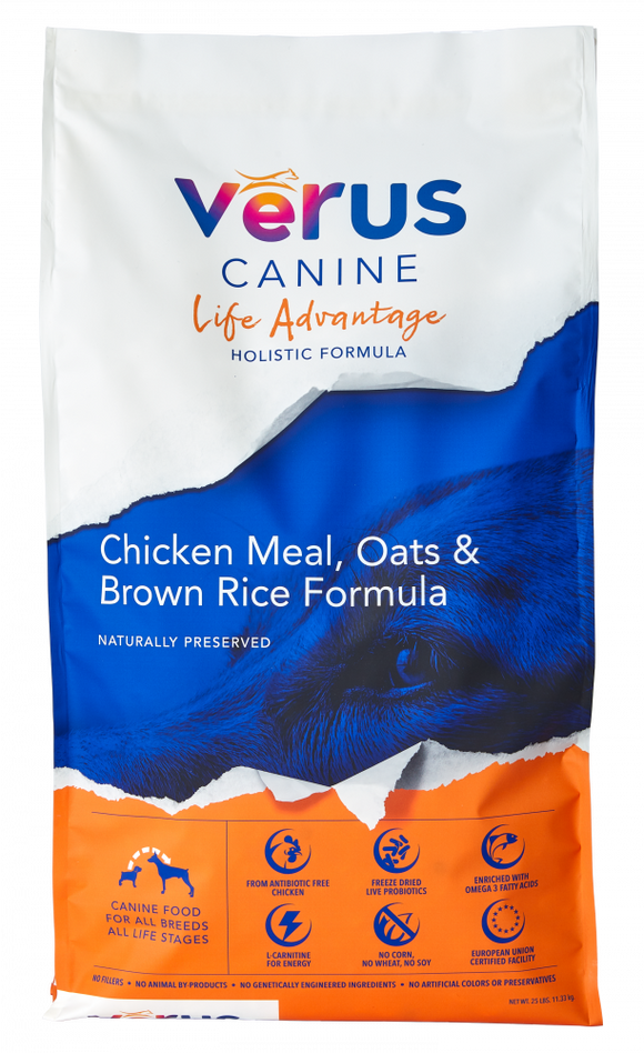 VēRUS Life Advantage Chicken Meal, Oats and Brown Rice Holistic Formula