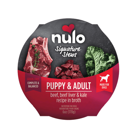 Nulo Beef, Beef Liver & Kale In Broth Signature Stew For Puppies & Adult Dogs