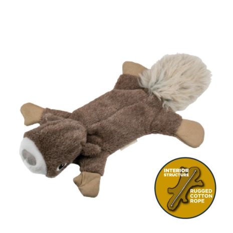 Tall Tails Stuffless Squirrel Squeaker Dog Toy (16