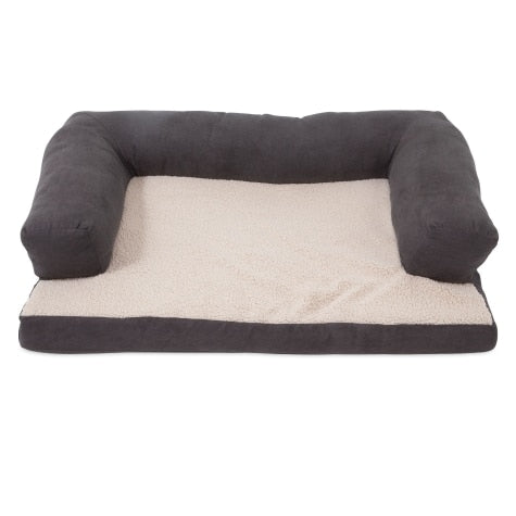 Petmate Aspen Pet Bolster Orthopedic Pet Bed (35 L x 25 W x 7.5 H)