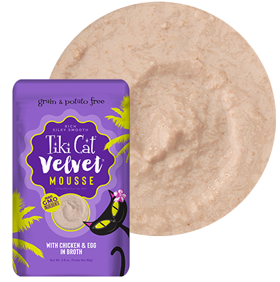 Tiki Cat® Velvet Mousse™ Chicken & Egg in Broth