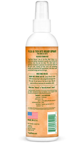 TropiClean Natural Flea & Tick Bite Relief Spray