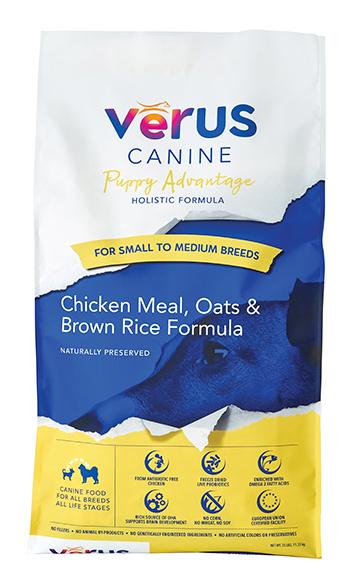 VēRUS Puppy Advantage Chicken Meal, Oats & Brown Rice Holistic Formula