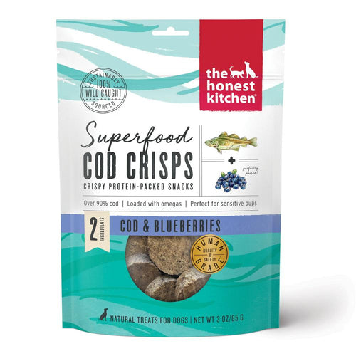 The Honest Kitchen Superfood Cod Crisps Cod & Blueberry Natural Dog Treats
