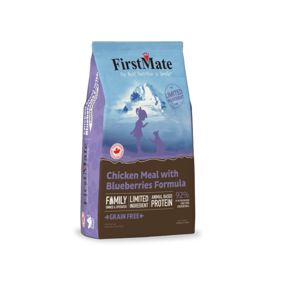 FirstMate Pet Foods Chicken Meal With Blueberries Formula for Cats Dry Food (4-lb)