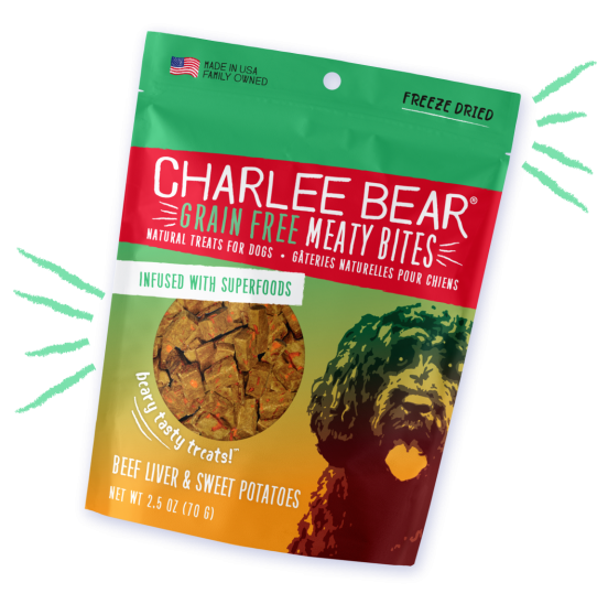 Charlee Bear Grain Free Meaty Bites Beef Liver & Sweet Potatoes