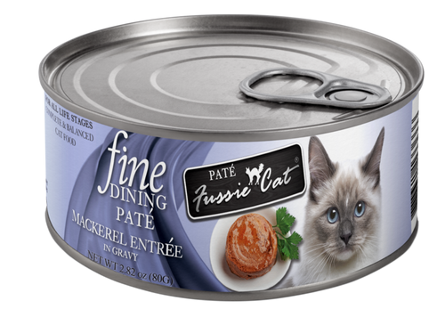 Fussie Cat Fine Dining - Pate - Mackerel Entree in Gravy Canned Cat Food
